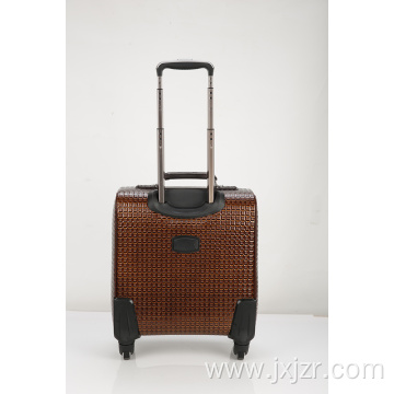 Ultra-quiet grid pu suitcase.